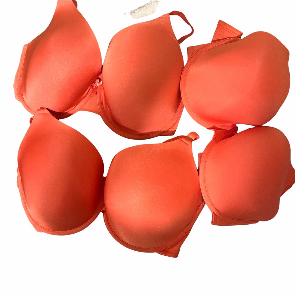 Secret Treasures Intimates Bra Size 42D Coral Pink T-shirt  Underwire 3 Bra Lot